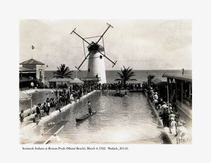 Seminole indiánok a Roman Poolsban, Miami Beach, 1922. március 4